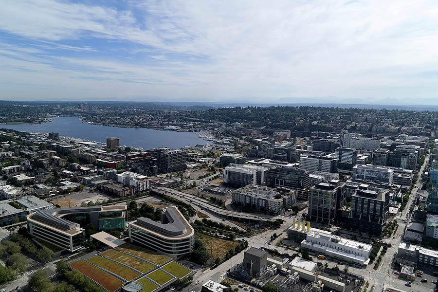 Looking northeast from the Space Needle
