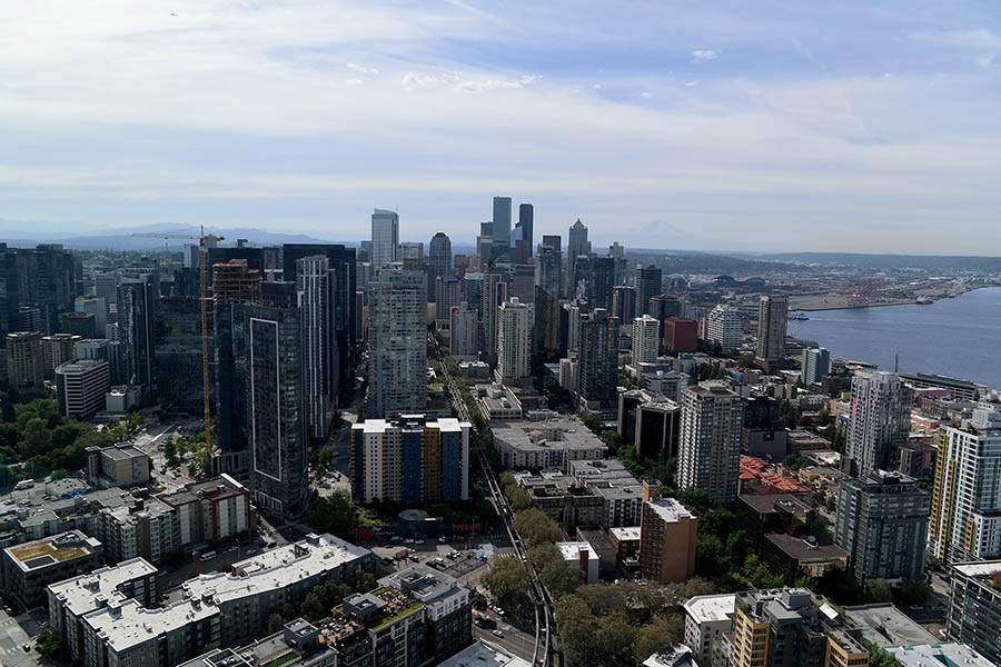 Looking south from the Space Needle