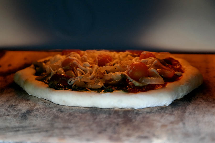 Pizza in the oven